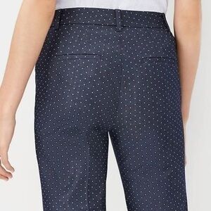 Ann Taylor Dark Blue Polka Dot Trousers